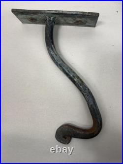 Large Solid Brass Hanging Bell 26.5 Rustic Patina Wall Mount Farmhouse