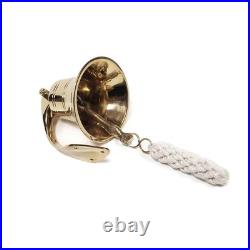 Large Solid Brass Nautical Ship's Bell, Antique Reproduction, 6