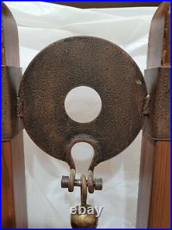 Large Tabletop Brass And Wood Prayer Bell Gong With Wooden Striker