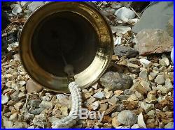 Large Titanic Ships Brass Bell with Rope 3 k in Weight Nautical Sea bar pub door