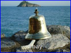 Large Titanic Ships Brass Bell with Rope 3 k in Weight Nautical / bar pub door