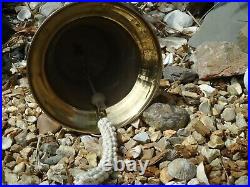 Large Titanic Ships Brass Bell with Rope 3 k in Weight Nautical / bar pub door