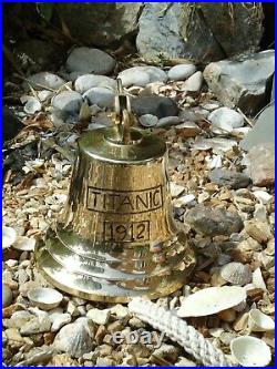 Large Titanic Ships Brass Bell with Rope 3 k in Weight Nautical / bar pub door