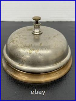 Large Vtg Loud Brass Service Bell Counter Restaurant Store Reception Desk Listen