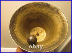 Large and Heavy BRASS Hand BELL Holiday, Christmas, Performance, Decoration, Ship