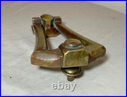 Large antique industrial solid heavy brass front door knocker alarm bell