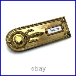 Large ca. 1890 Neo Classical Doorbell Brass Door Bell Vtg Antique Drapes