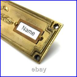 Large ca. 1890 Neo Classical Doorbell Brass Door Bell Vtg Antique Drapes