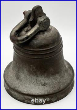 Late 1800s Bronze 6 Round Antique Ship Bell