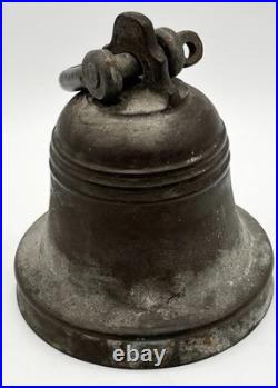 Late 1800s Bronze 6 Round Antique Ship Bell