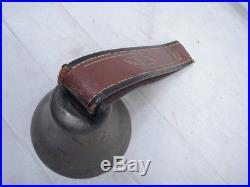 Lot 4 Antique Brass/Bronze Musical Hand Bells Strap Ringer Handbells