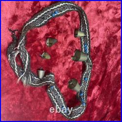 Lot 6 Antique Primitive Cow Goat Bells Handmade On Belt