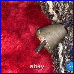Lot 6 Antique Primitive Cow Goat Bells Handmade On Belt