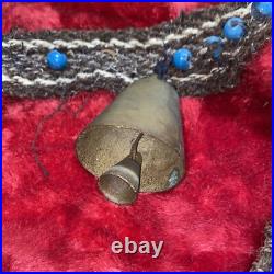 Lot 6 Antique Primitive Cow Goat Bells Handmade On Belt