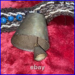Lot 6 Antique Primitive Cow Goat Bells Handmade On Belt