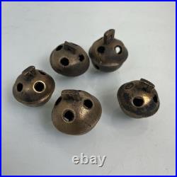 Lot Late 1800's No. 6 Old Antique VTG Brass Petal Design Jingle Sleigh Bell