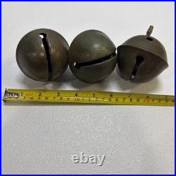 Lot Of 14 Antique Brass Jingle Bell Sleigh Bells