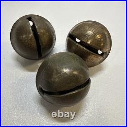 Lot Of 14 Antique Brass Jingle Bell Sleigh Bells