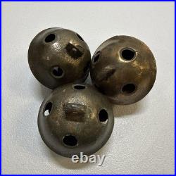 Lot Of 14 Antique Brass Jingle Bell Sleigh Bells