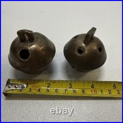 Lot Of 14 Antique Brass Jingle Bell Sleigh Bells