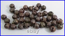 Lot of 38 Antique/Vintage Brass Sleigh Bells #732