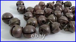 Lot of 38 Antique/Vintage Brass Sleigh Bells #732