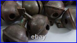 Lot of 38 Antique/Vintage Brass Sleigh Bells #732