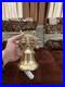 Lot of 5 Antique Brass Ship Bells Nautical Hanging Door Bells with Wall Bracke