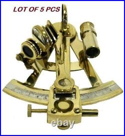 Lots OF 5 Unit 4 Antique Marine Nautical Brass Working Maritime Sextant Gift