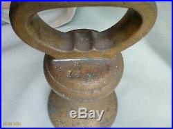 MASSIVE ANTIQUE 14 lb POUND BRASS BELL WEIGHT / DOORSTOP