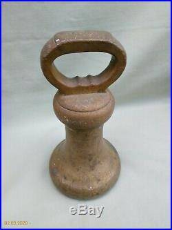 MASSIVE ANTIQUE 14 lb POUND BRASS BELL WEIGHT / DOORSTOP