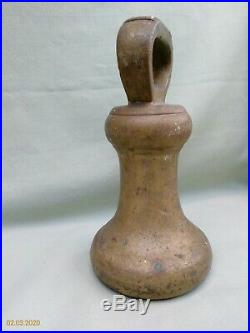 MASSIVE ANTIQUE 14 lb POUND BRASS BELL WEIGHT / DOORSTOP