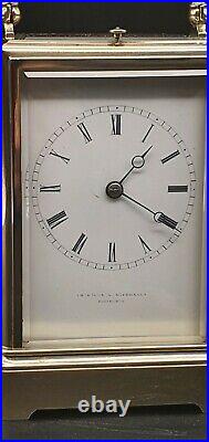 MacDonald, Edinburgh One Piece Gorge Case Bell Strike Repeater Carriage clock