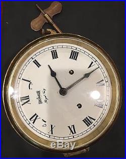 Maritime Stockburger Brass Ships Bell Clock Quartz Made In Germany c1960 Vintage