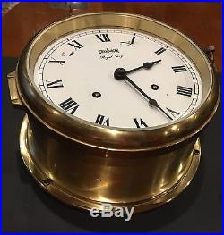 Maritime Stockburger Brass Ships Bell Clock Quartz Made In Germany c1960 Vintage