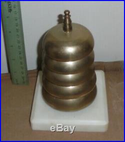 Masonic Beehive Bell Lodge Temple Hall Brass Gong Antique Building School Church