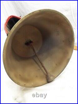 Massive Huge Large Vintage Swiss 10 Brass Cow Farm Bell Tool Bull withBelt Massive Huge Large Vintage Swiss 10 Brass Cow Farm Bell Tool Bull withBelt
