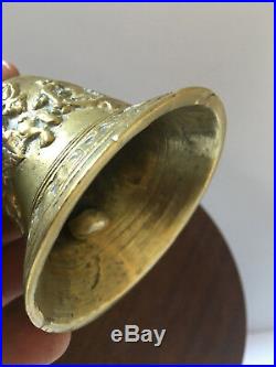 Medieval Church Bell Cast Brass Old Lady Head European