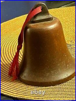 Medium Size Antique 1900's Bronze brass School Bell, Wall Bell, Old Shop 5 VTG