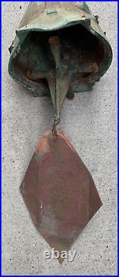 Mid-Century Italian Post Modern Paolo Soleri Brutalist Bronze Wind Chime Bell