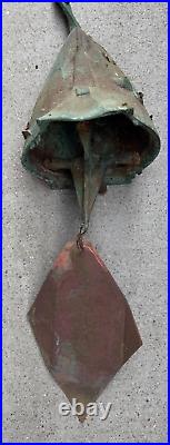 Mid-Century Italian Post Modern Paolo Soleri Brutalist Bronze Wind Chime Bell