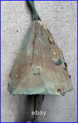 Mid-Century Italian Post Modern Paolo Soleri Brutalist Bronze Wind Chime Bell