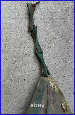 Mid-Century Italian Post Modern Paolo Soleri Brutalist Bronze Wind Chime Bell