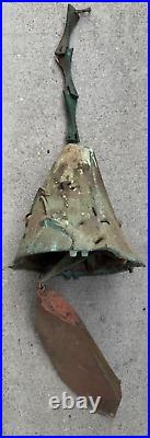 Mid-Century Italian Post Modern Paolo Soleri Brutalist Bronze Wind Chime Bell