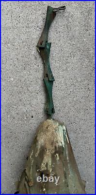 Mid-Century Italian Post Modern Paolo Soleri Brutalist Bronze Wind Chime Bell