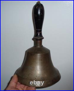 Museum Quality Very Early Large Heavy 3 Lb Primitive Antique Brass Calling Bell