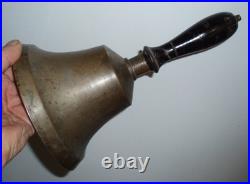 Museum Quality Very Early Large Heavy 3 Lb Primitive Antique Brass Calling Bell