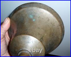 Museum Quality Very Early Large Heavy 3 Lb Primitive Antique Brass Calling Bell