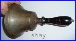 Museum Quality Very Early Large Heavy 3 Lb Primitive Antique Brass Calling Bell