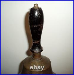 Museum Quality Very Early Large Heavy 3 Lb Primitive Antique Brass Calling Bell